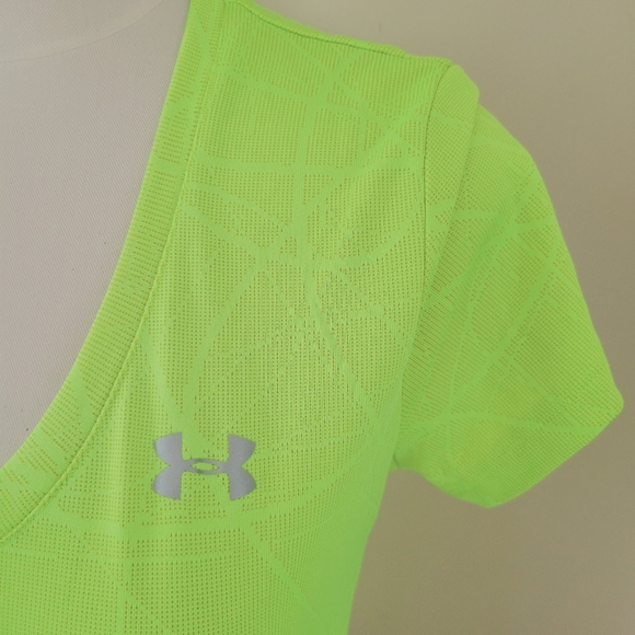 Under Armour Defense neon jacquard tee size small - Picture 2 of 8